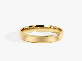 3.0MM Matte Brushed Wedding Band For Women in Solid Gold