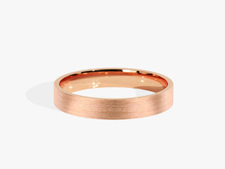 3.0MM Classic Flat Wedding Brushed Band For Women in Solid Gold