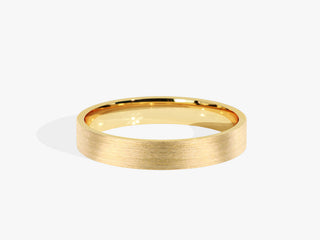 3.0MM Classic Flat Wedding Brushed Band For Women in Solid Gold