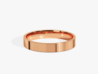 3.0MM Classic Flat Wedding Band For Women in Solid Gold