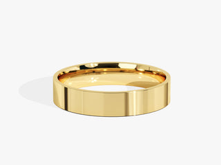 4.0MM Classic Flat Wedding Band For Women in Solid Gold