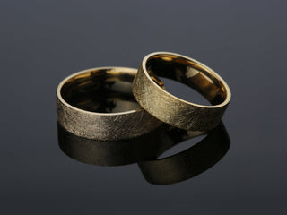 6.0MM Flat Wedding Ice Matte Band For Women