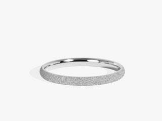 Alliance de mariage classique en forme de dôme de 2,0 mm pour femme, en or massif 