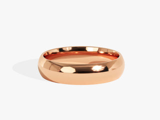 5.0MM Classic Dome Wedding Band For Women in Solid Gold