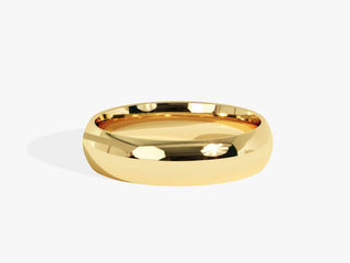 5.0MM Classic Dome Wedding Band For Women in Solid Gold