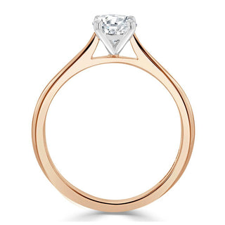 Bague de fiançailles avec solitaire en moissanite taille radiant de 1,0 ct