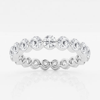 Round F-VS2 Lab Grown Diamond Floating Eternity Wedding Band