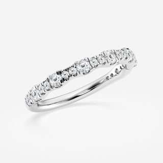 Round F-VS2 Lab Grown Diamond Unique Wedding Band for Women