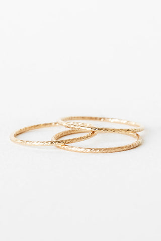 Plain Textured Stackable Wedding Band