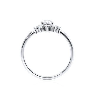 Bague de fiançailles en moissanite taille poire de 1,5 ct