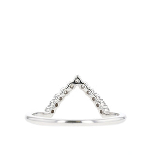 Alliance de mariage à chevrons en moissanite taille ronde de 0,15 ct 