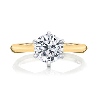 2.00CT Round Cut Solitaire Moissanite Four Prong Diamond Engagement Ring - ELITE CARAT