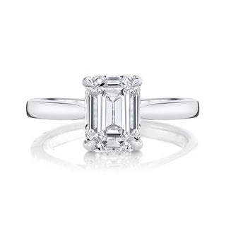 2.75ct Emerald Cut Moissanite Solitaire Diamond Engagement Ring - ELITE CARAT