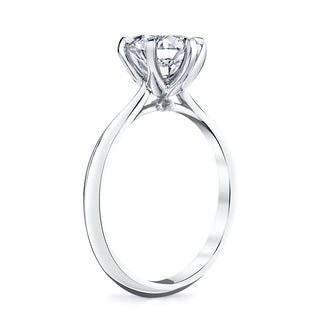 Bague de fiançailles avec diamant solitaire en moissanite à taille ronde de 3,01 ct 