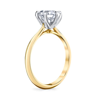 Bague de fiançailles avec diamant solitaire en moissanite à taille ronde de 1,55 ct 