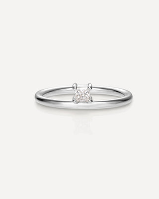 Bague de fiançailles avec diamant solitaire taille princesse CVD de 0,20 carat