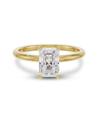 Bague de fiançailles avec diamant solitaire CVD radiant de 2,0 à 4,0 ct