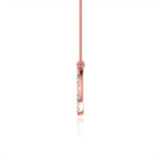 Collier avec pendentif rond en diamant et moissanite de 0,23 TCW