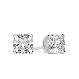 Boucles d'oreilles en diamant de laboratoire solitaire coussin 0,50 CT-2,0 CT F/VS