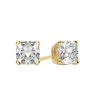 Boucles d'oreilles en diamant de laboratoire solitaire coussin 0,50 CT-2,0 CT F/VS