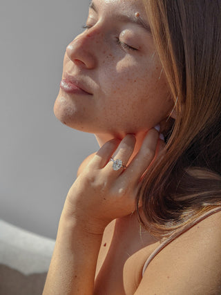 Bague de fiançailles avec solitaire en diamant ovale de 1,0 à 3,05 ct