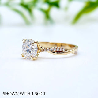 1.5CT Round Moissanite Diamond Infinity Engagement Ring For Women