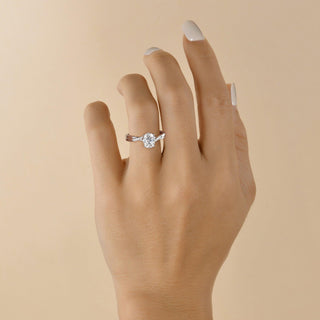 Bague de fiançailles solitaire en moissanite de forme ovale de 1,91 ct