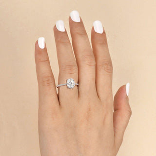 Bague de fiançailles solitaire en moissanite de forme ovale de 1,91 ct