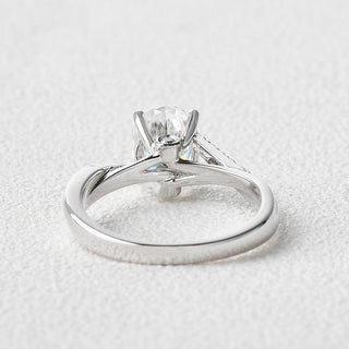 1.91 CT Oval Shaped Moissanite Solitaire Engagement Ring