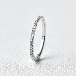 0.72 CT Round Brilliant Cut Moissanite Full Eternity Wedding Band