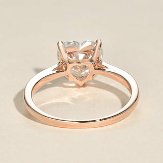 Bague de fiançailles solitaire en moissanite en forme de cœur de 2,0 ct