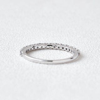 0.29 CT Round Brilliant Cut Half Eternity Perfect Moissanite Wedding Band