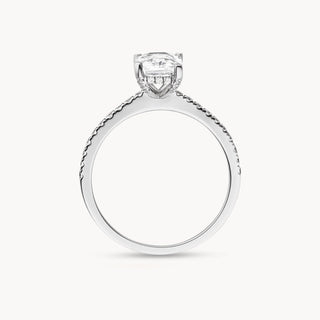 Bague de fiançailles sertie de diamants CVD taille radiant de 1,50 I 2,50 I 3,50 CT