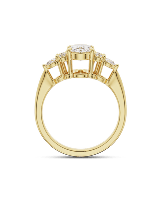 Bague de fiançailles avec diamants taille ovale CVD de 1,50 à 3,50 ct