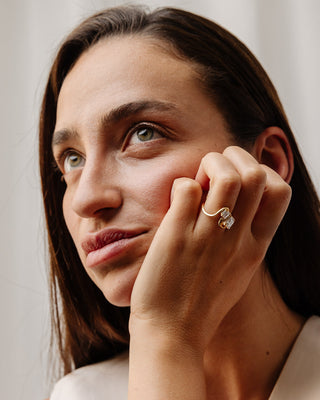 Bague de fiançailles unique en diamant CVD Asscher de 1,59 à 3,50 ct