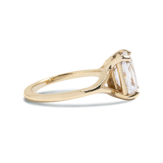 Bague de fiançailles en moissanite de style solitaire radiant et tige fendue de 1,20 ct