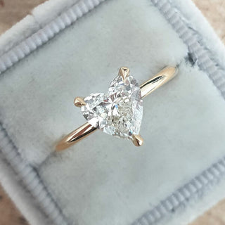 1.10 CT Heart Shaped Moissanite Solitaire Engagement Ring