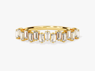 Moissanita vertical de corte baguette de 0,75 ct para boda con diamantes para mujer