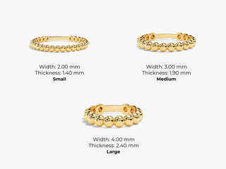 4.0MM Bead Wedding Band For Women, Maximalist Wedding Ring