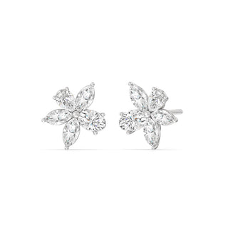 Boucles d'oreilles à tige en diamant et moissanite à plusieurs formes pour elle