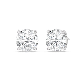 Boucles d'oreilles à tige en diamants Moissanite taille ronde 5,0 ct pour femmes