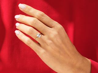 Bague de fiançailles solitaire en or massif 18 carats avec diamant moissanite radiant de 2,5 ct