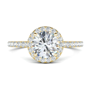 1.0 CT Round Moissanite Diamond Halo Engagement Ring