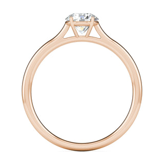 Bague de fiançailles avec solitaire en diamant rond F-VS2 de 1,02 ct