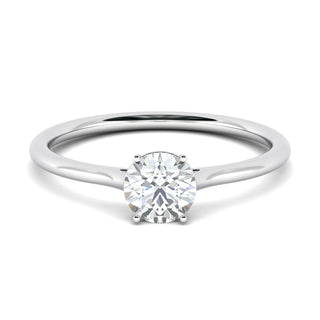 Bague de fiançailles avec solitaire en diamant rond F-VS2 de 1,02 ct