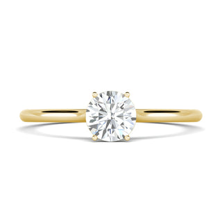 Bague de fiançailles avec solitaire en diamant rond F-VS2 de 1,02 ct