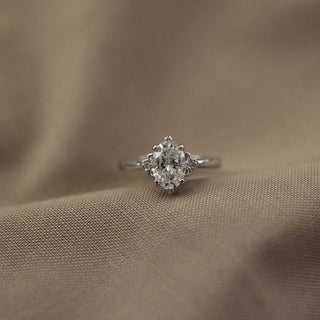 1.20CT Oval Cut Vintage Moissanite Solitaire Diamond Engagement Ring - ELITE CARAT