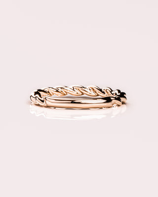 Plain Twisted Stacking Wedding Band