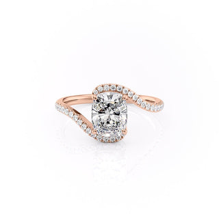 2.0 CT Elongated Cushion Shaped Moissanite Bypass Engagement Ring