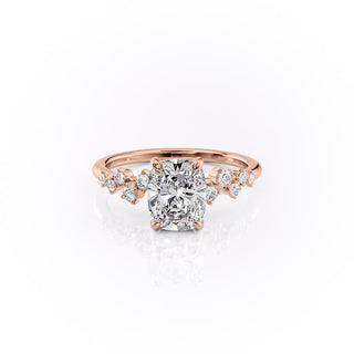 2.0 CT Cushion Shaped Moissanite Solitaire Engagement Ring